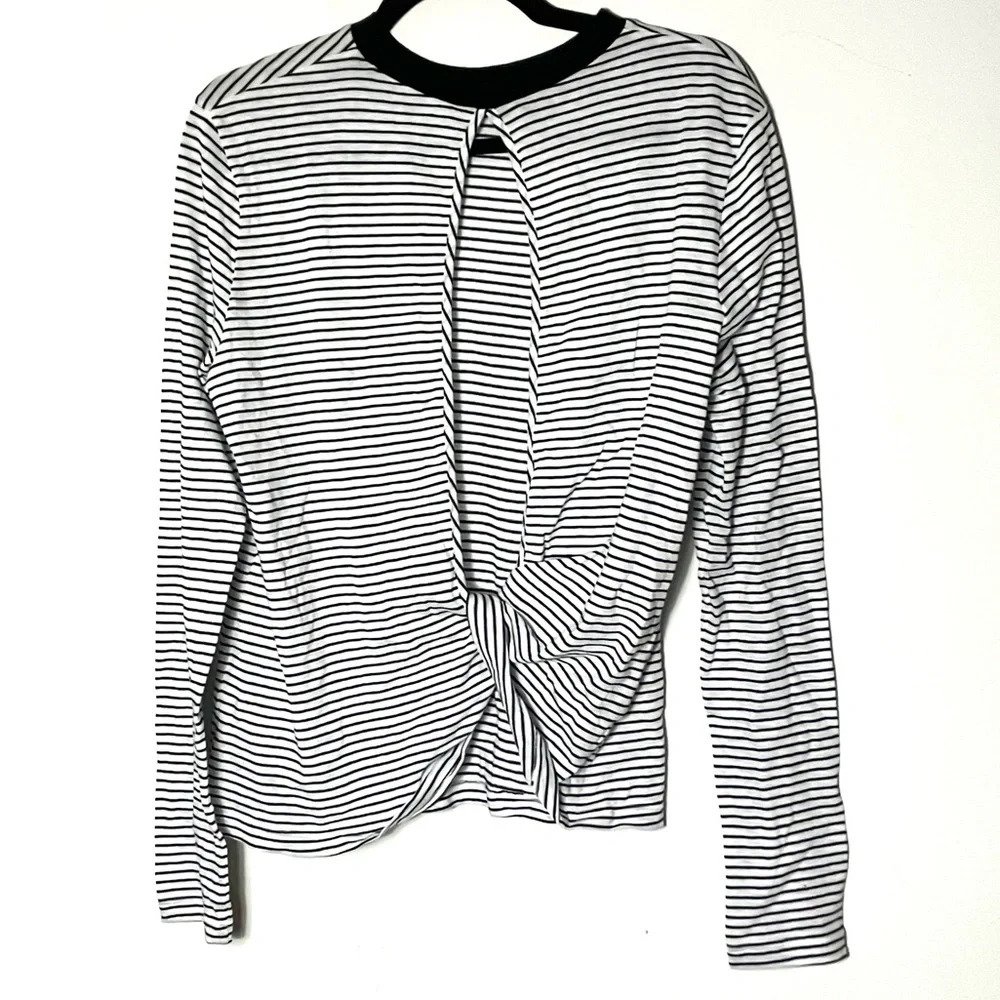N/Nicholas striped open back long sleeve tee 4‎ Small